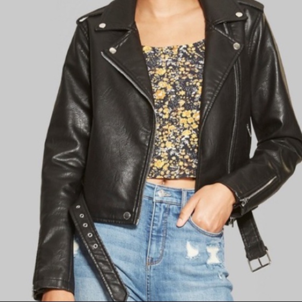 Wild Fable Faux Leather Moto Jacket